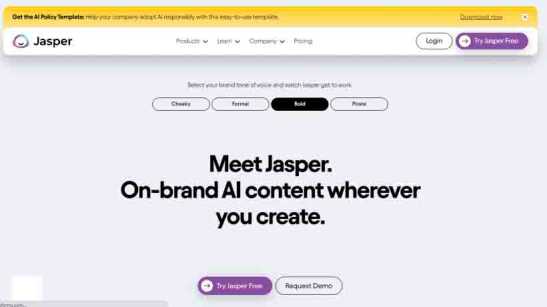 Meet Jasper - On brand AI Content Wherever you create - Best AI tool for Graphic Design