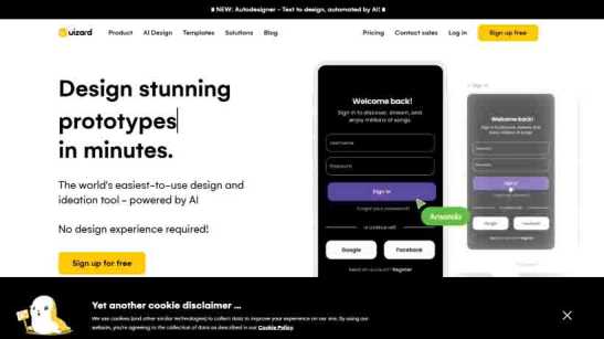 Uizard - The world easiest to use design and ideation tool - powered by AI